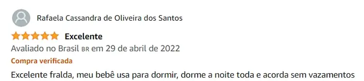 Fralda Pampers não vaza