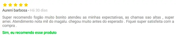 Fogão Atlas chama potente