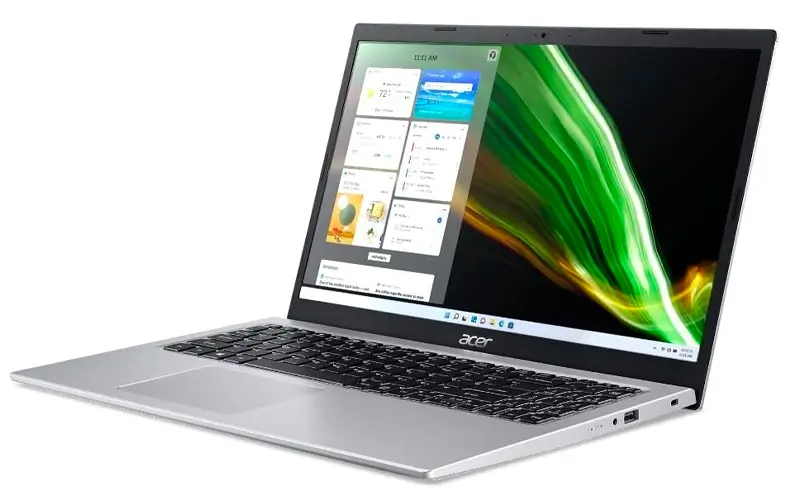 ACER Notebook Aspire 5 A515-56-32PG, Intel Core I3 11ª geração, 4GB, 256GB SDD, Windows11, Prata