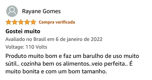 Depoimento - Air Fryer Multilaser é silenciosa