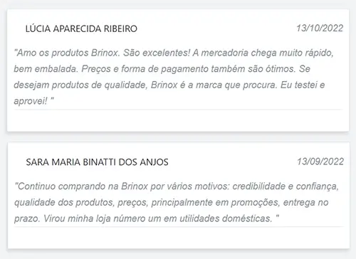 Depoimentos no site Ebit