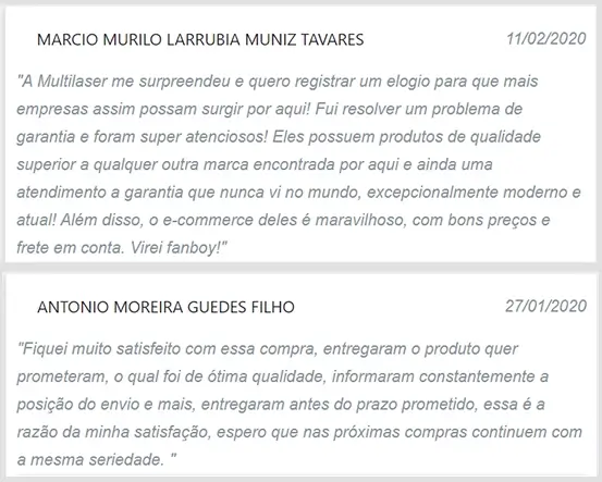 Depoimento sobre Multilaser no eBit