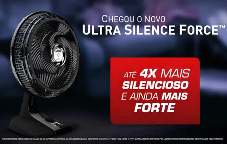 Arno Ultra Silence Force VU40 Ventilador De Mesa 40cm Preto