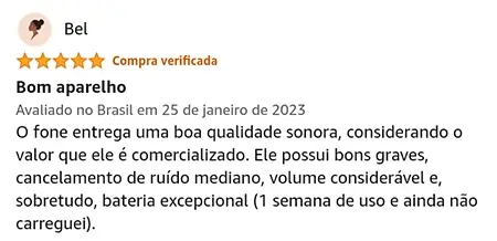 Opinião sobre funcionalidades do fone JBL