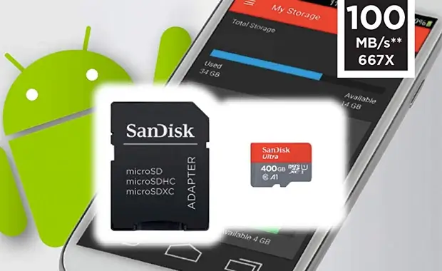 Cartão de memória SanDisk 400GB Ultra microSDXC UHS-I com adaptador