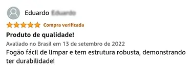 Fogão DAKO é fácil de limpar