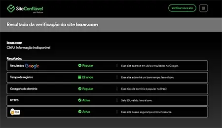 Site Confiável da Lexar