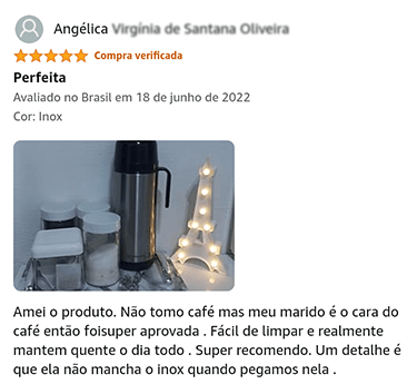 Facilidade de limpeza da Garrafa Lumina Termolar