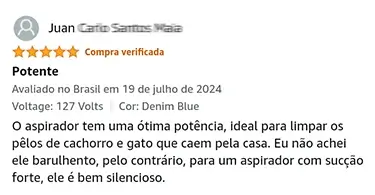 Excelente força de aspiração