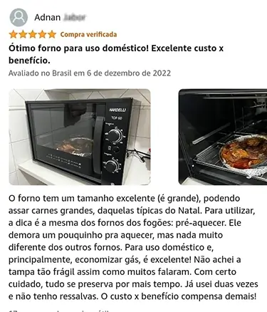 Excelente custo-benefício do Forno Elétrico Nardelli