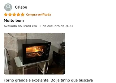 Amplo espaço interno do Forno Elétrico Nardelli