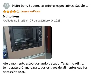 Ótima temperatura do Forno Elétrico Nardelli