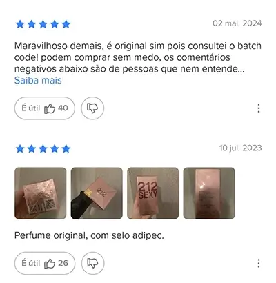 Avaliações e comentários dos compradores